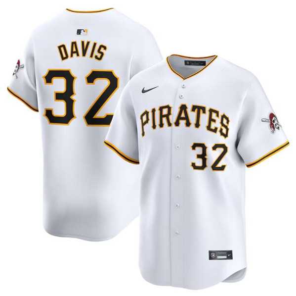 Men's Pittsburgh Pirates #32 Henry Davis White Home Limited Baseball Stitched Jersey Dzhi
